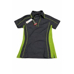 Ladies Performance Polo XS Gray & Lime Green NWT